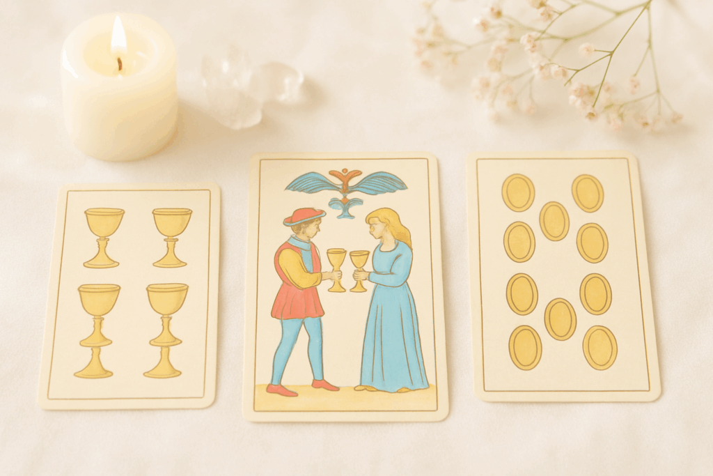 Dos de Copas Tarot Marsella